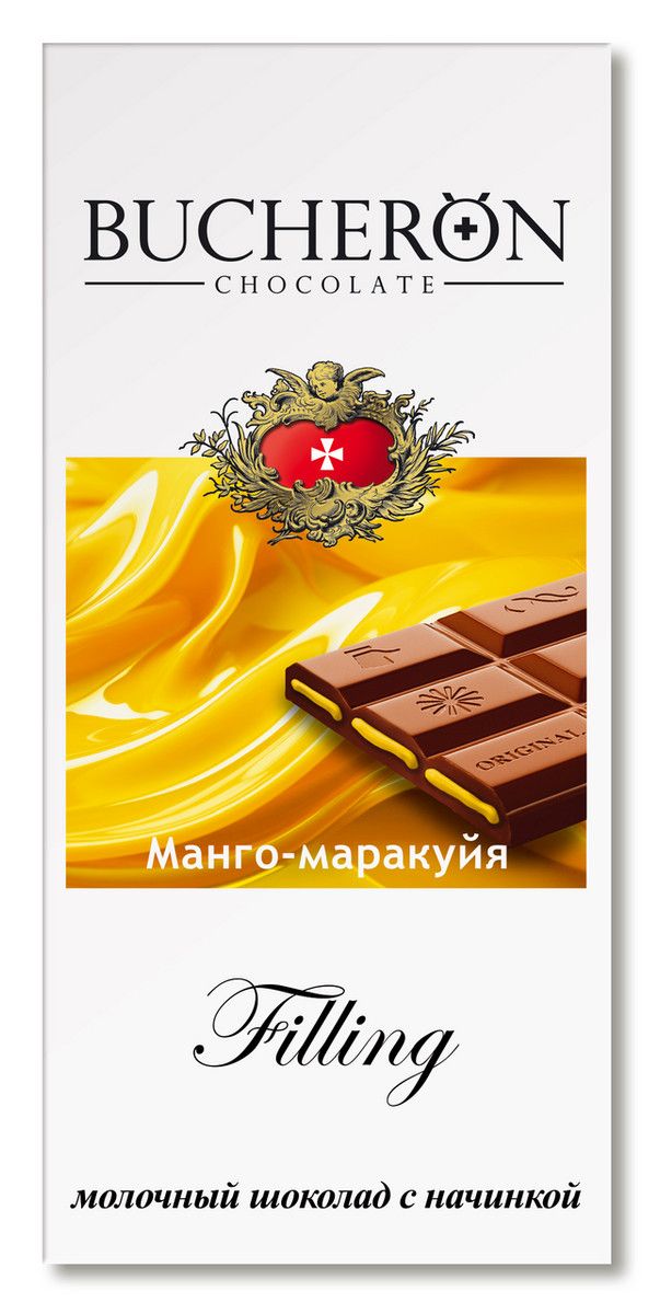 Шоколад Bucheron Filling молочный манго и маракуйя, 85г х 10шт.