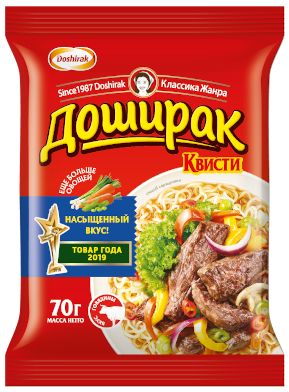 Лапша быстрого приготовления Доширак Квисти Говядина, 70г х 48 шт.