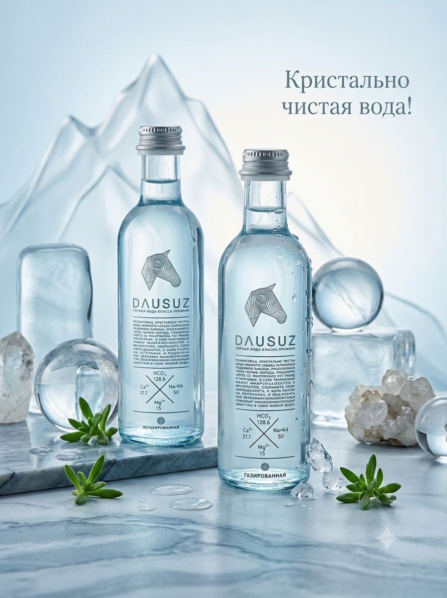 Вода Dausuz 0.275 литра , без газа, стекло. Упаковка 20 шт.