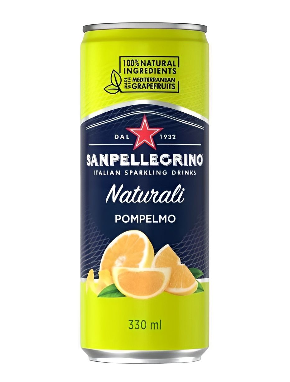 Газированный напиток San Pellegrino Pompelmo, грейпфрут, жб, 330 мл*24шт