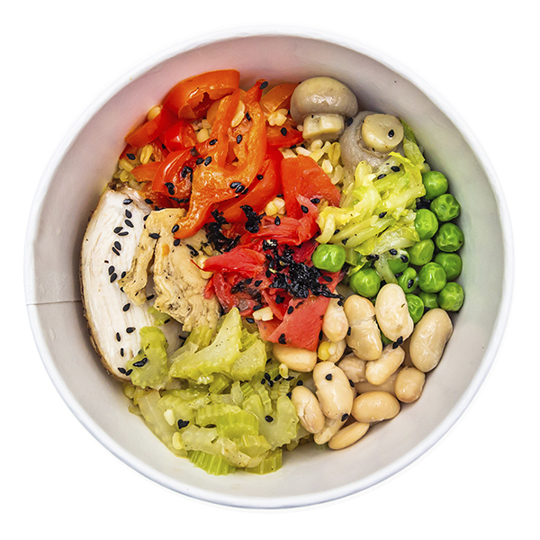 Боул Oso-bo bowl Булгур с курицей сочными овощами и грибами замороженный 250 гр