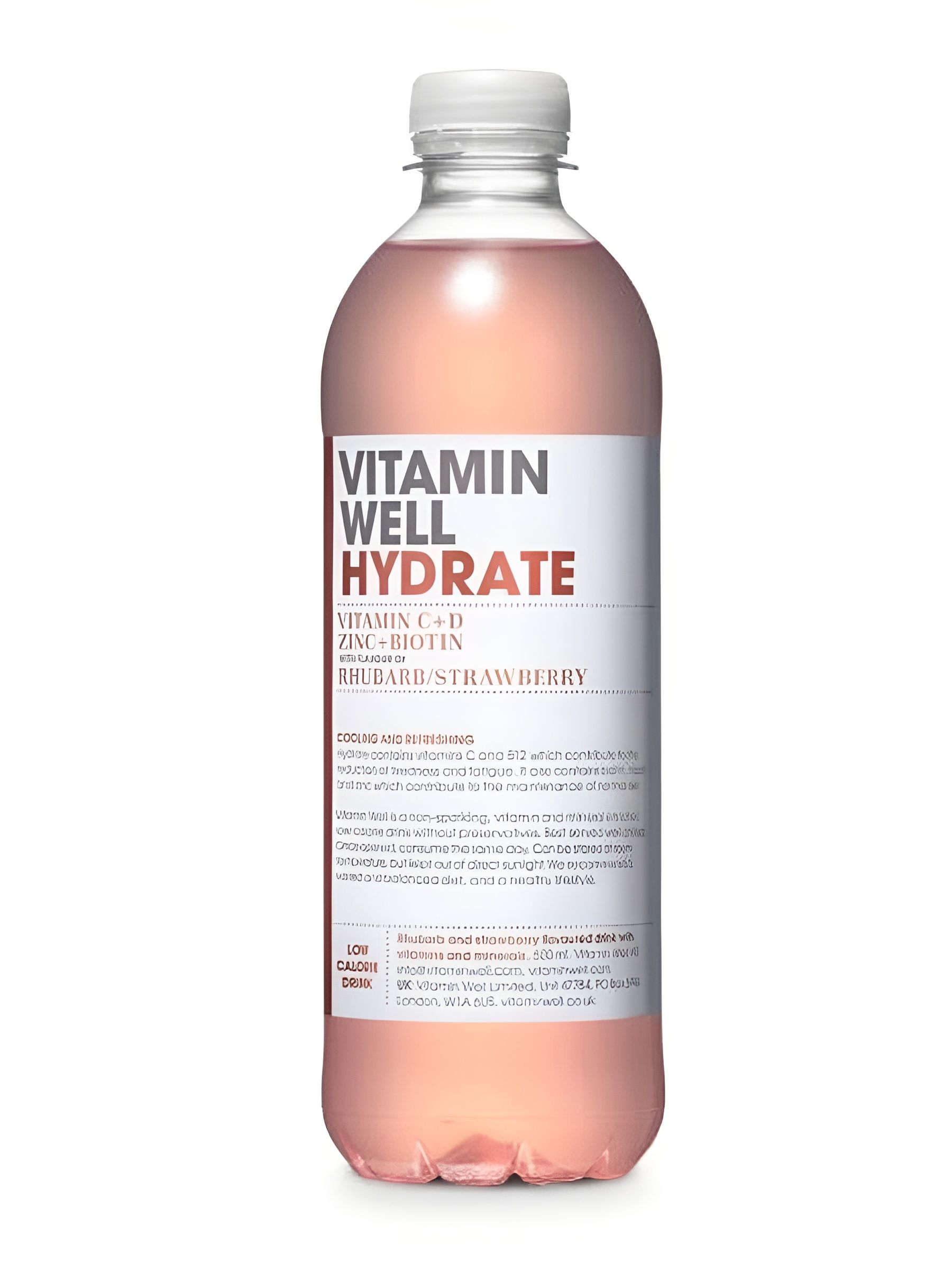 Напиток безалкогольный Vitamin Well Hydrate со вкусом ревеня и клубники 0,5л*12шт пэт