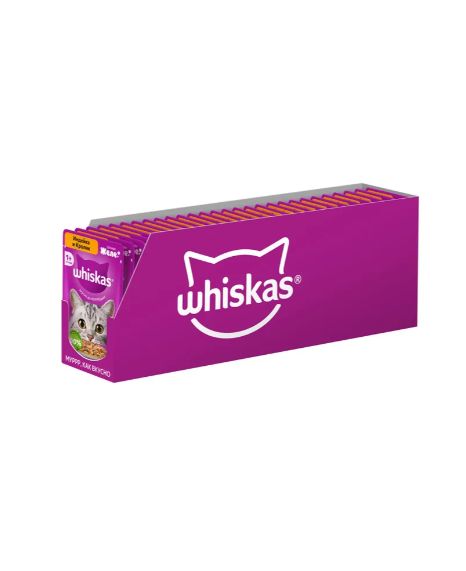 Влажный корм для кошек Whiskas, желе с индейкой и кроликом 75 г х 28 шт