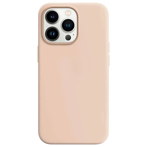 Чехол силиконовый матовый для iPhone 14 Pro Max (Бежевый)
