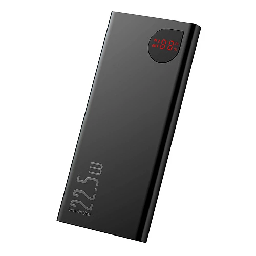 Внешний аккумулятор Baseus Adaman Metal Digital Display Quick Charge Power Bank 20000mAh 22.5W (PPAD070101) (Черный)