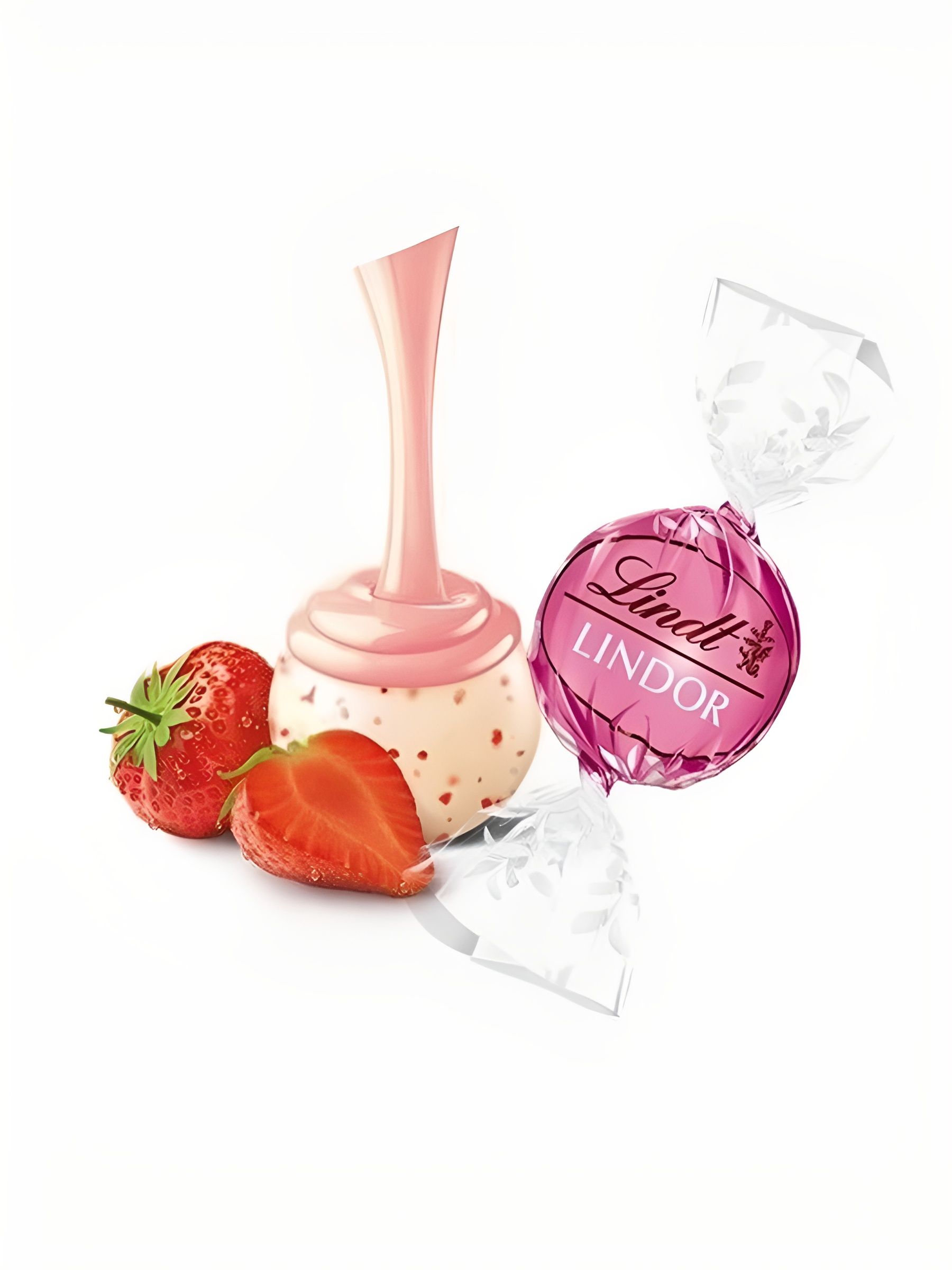 Конфеты шоколадные Lindor Strawberries & Cream (клубника со сливками), 200 гр. 2 шт.