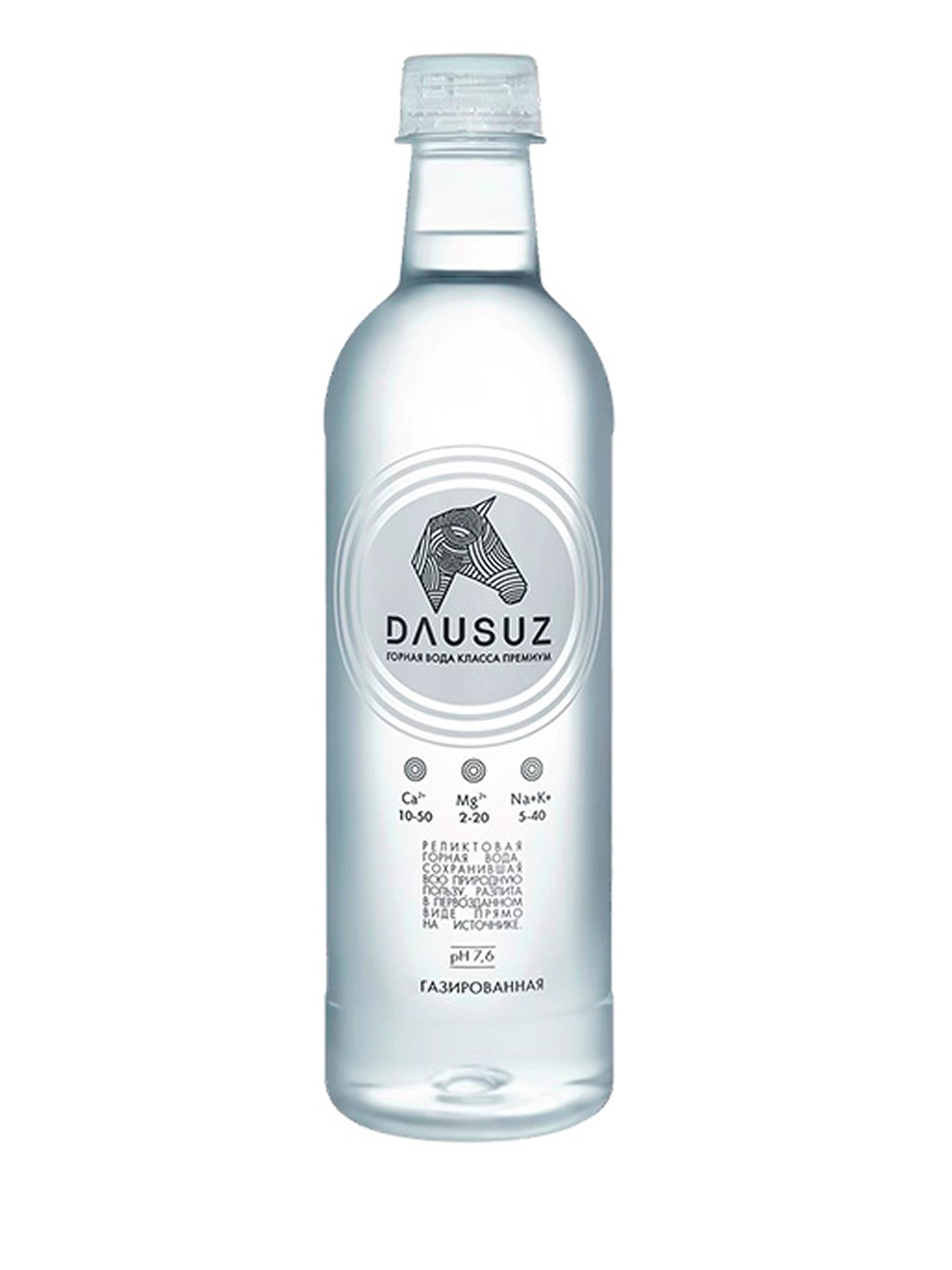 Вода Dausuz 0.5 литра, газ, пэт. Упаковка 12шт.
