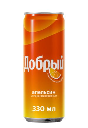 Напиток Добрый Апельсин, 0,33 литр. Жб. Упаковка 12 шт.