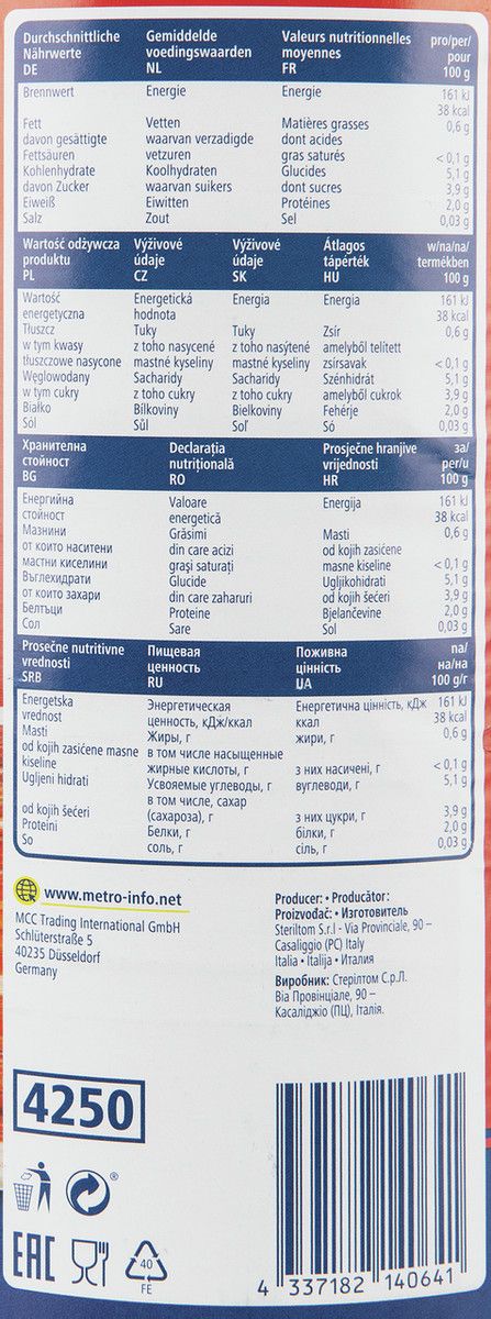 METRO Chef Соус Для пиццы без трав, 4.1кг х 3шт.