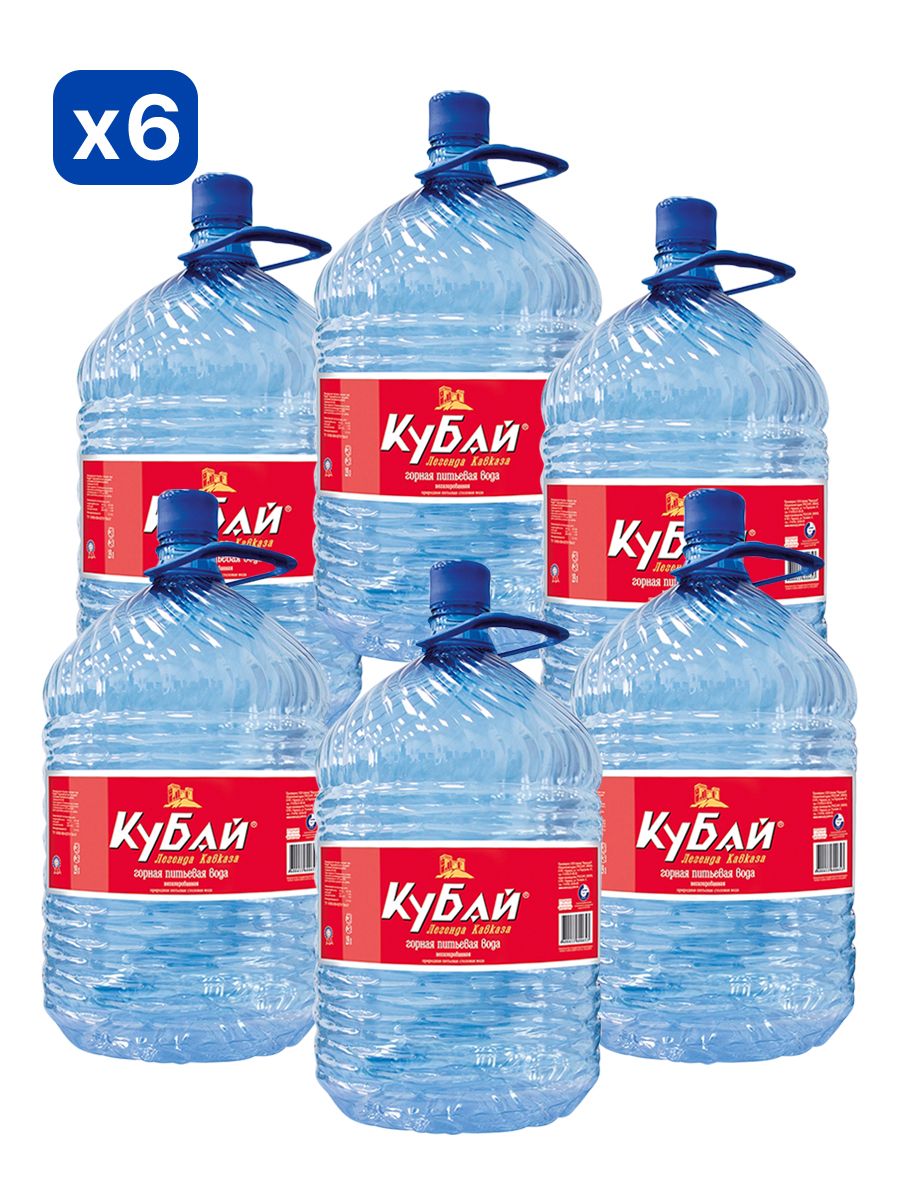Вода питьевая Кубай 19л негазированная (бутыль одноразовая 6 шт.)