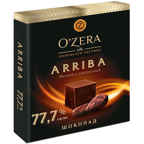Шоколад OZera Arriba содержание какао 77,7% 90 гр