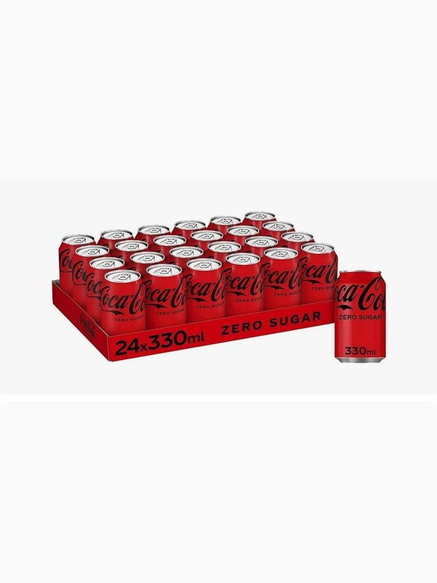 Газированный напиток Coca-Cola Zero жб, 0,33 л (24 шт в упаковке)