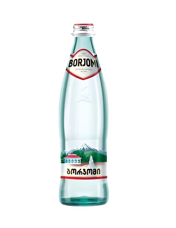 Боржоми, вода питьевая газированная, 1 шт, стекло 0,5 л.