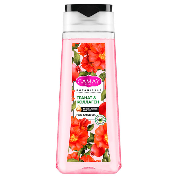 Гель для душа Camay Botanicals гранат и коллаген 250 мл