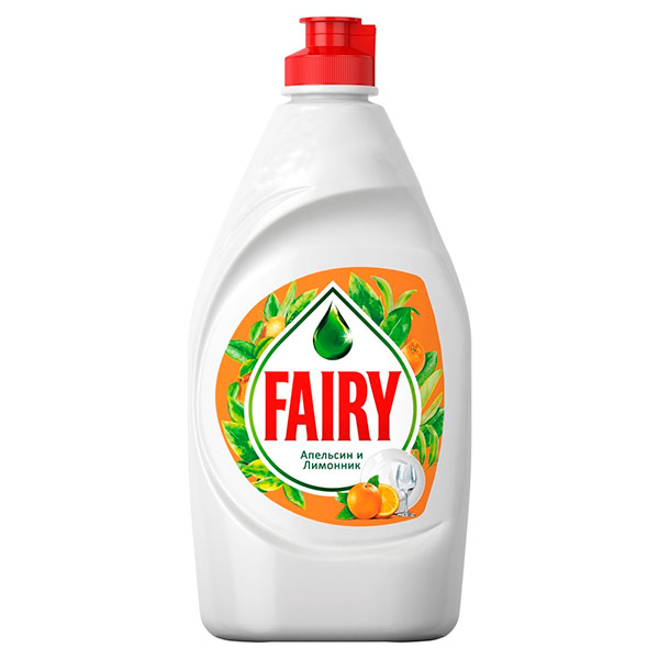 Средство для мытья посуды Fairy апельсин и лимонник 450 мл.