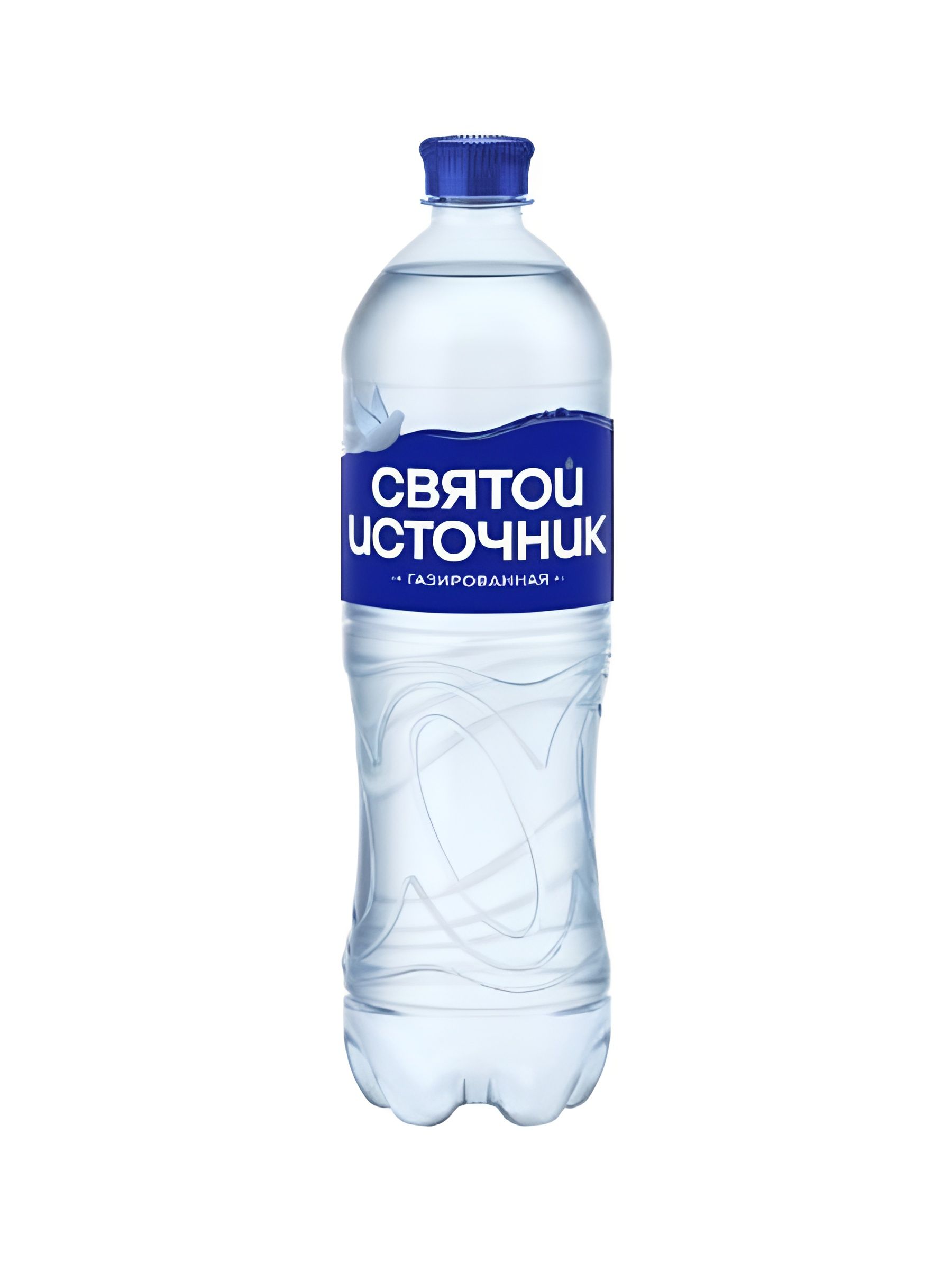 Вода питьевая Святой источник 1л, ПЭТ, газированная. Упаковка 1л х 12 шт.
