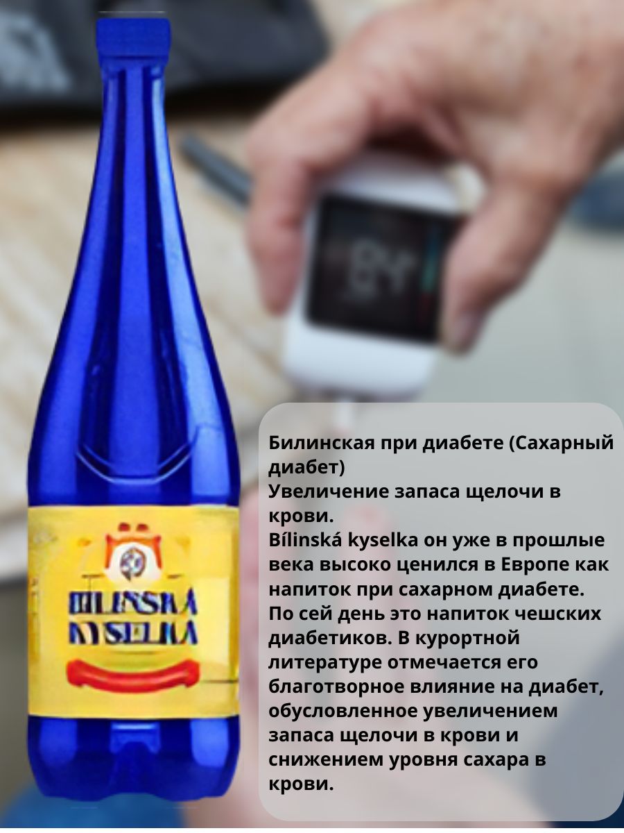 Минеральная лечебно-столовая вода Bilinska Kyselka (Билинска Киселка) 1 л- 6 шт./ Рекомендована от изжоги, при гастрите, дисбактериозе, панкреатите, для похудения