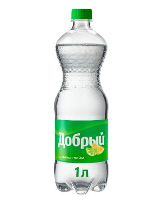 Напиток Добрый Лимон-лайм газированный 1 литр. ПЭТ. Упаковка 12 шт.