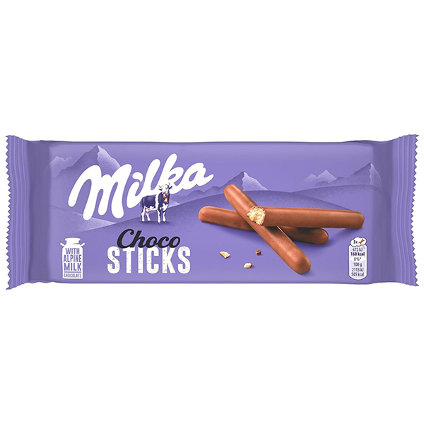 Печенье Milka Choco Sticks палочки в шоколаде 112 гр