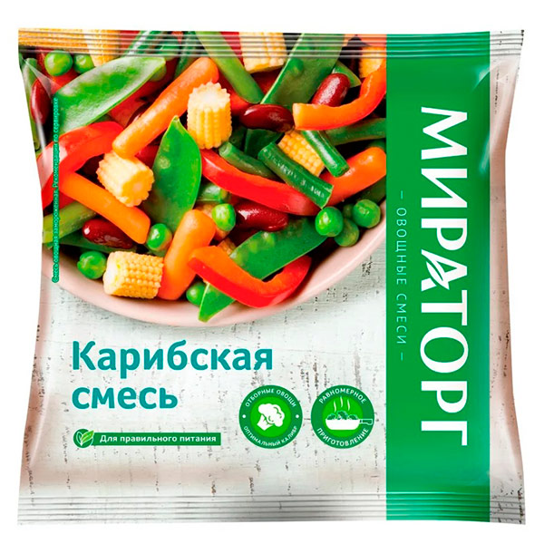 Cмесь овощная Мираторг Карибская замороженная 400 гр