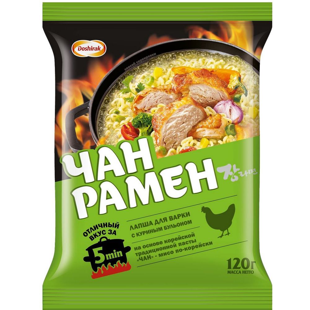 Лапша Доширак Чан Рамен Курица, 120г х 20 шт.