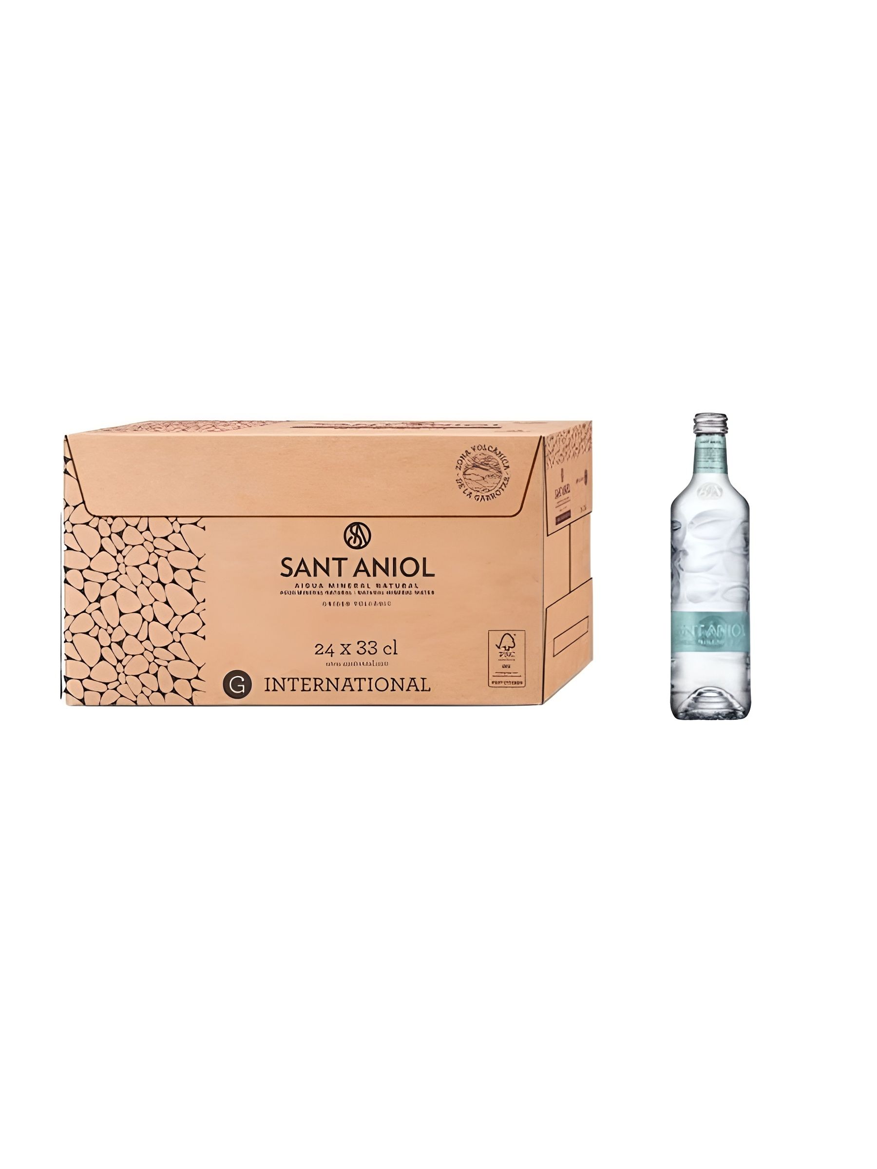 Вода минеральная Sant Aniol (Сант Аниол) негазированная, стекло, 24 шт по 0.33 л.