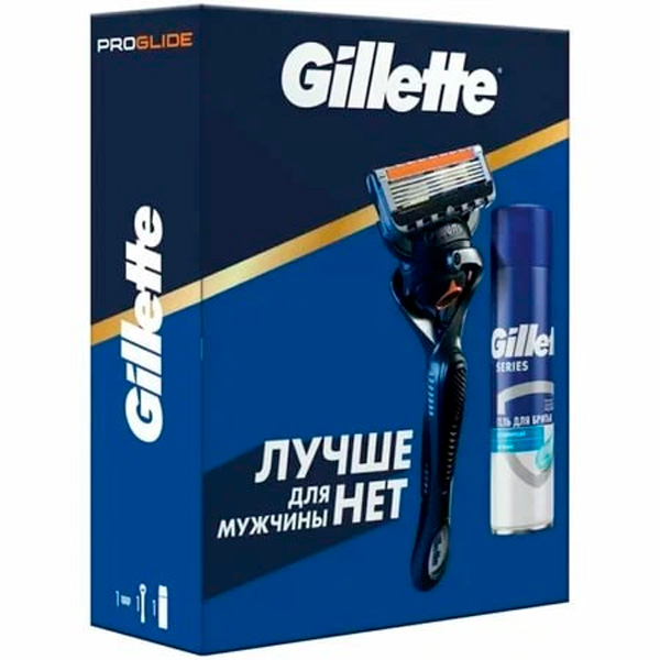 Набор подарочный Gillette Гель для бритья 75 мл + станок + кассета