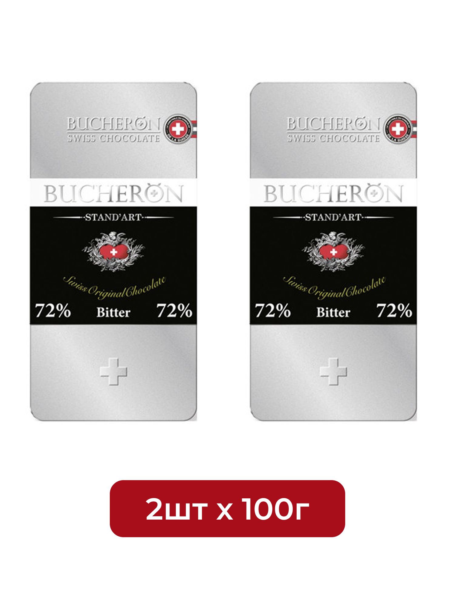 Шоколад Bucheron горький 72%, 100г х 2шт.