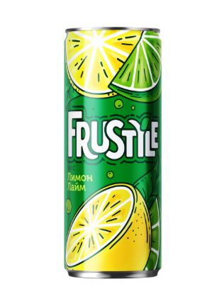 Напиток Frustyle газированный, Лимон-Лайм, 0,33л. Жб. Упаковка 12 шт.