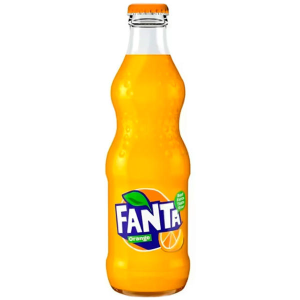 Fanta / Фанта Импорт 0,33 литра, газ, стекло, 15 шт. в уп.