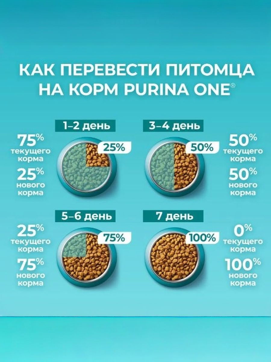 Сухой корм для кошек Purina ONE, с говядиной и пшеницей, 750 г