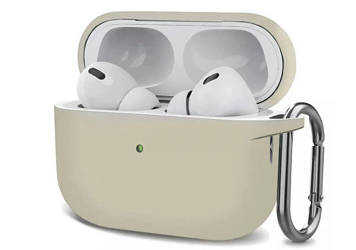 Чехол силиконовый для AirPods Pro 2 (Antique white)