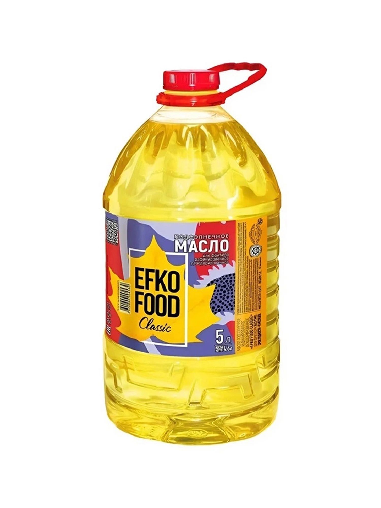 Масло Подсолнечное Efko Food Classic для Фритюра 5л х 4шт.