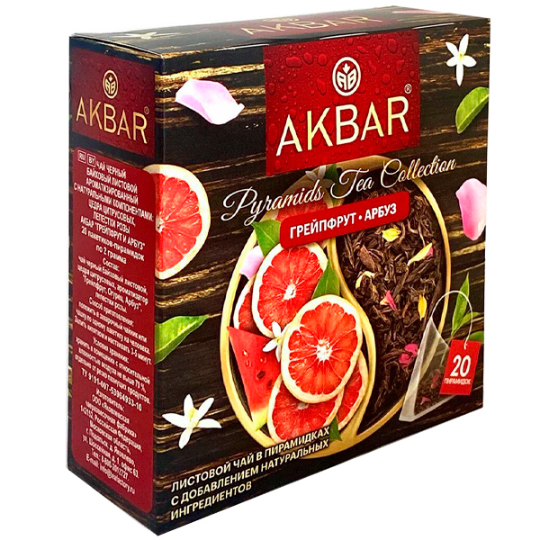 Чай Akbar / Акбар Грейпфрут и арбуз (20 пир)