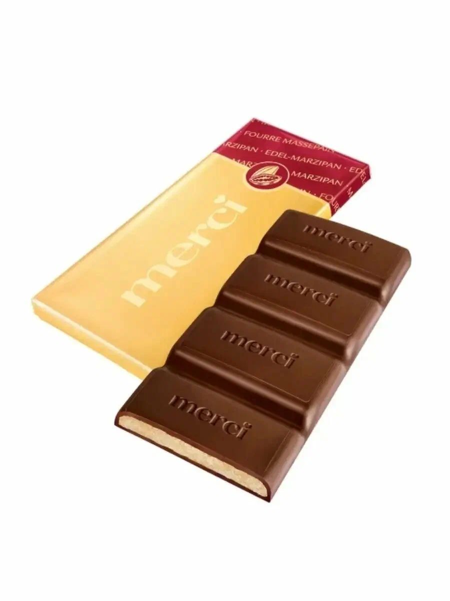 Шоколад Merci молочный с нежной орехово-кремовой начинкой, 112г. Набор 5 шт.