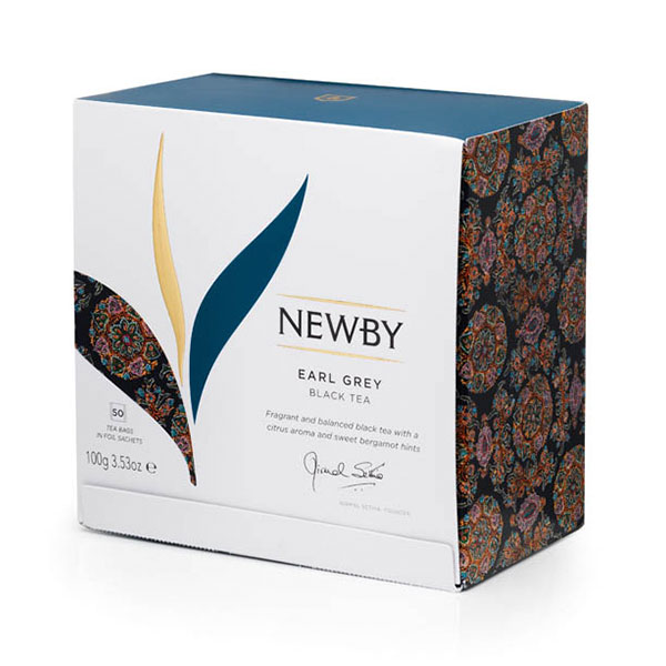 Чай NewbyEarl Grey с бергамотом 50 пак