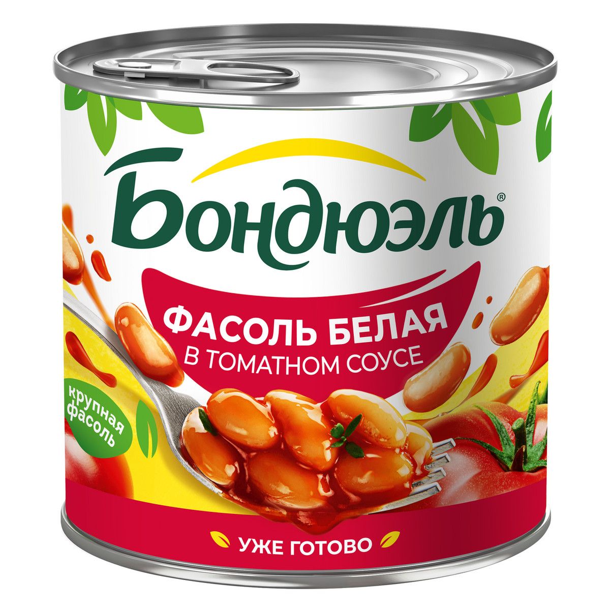 Фасоль белая Бондюэль в томатном соусе, 400г х 12шт.