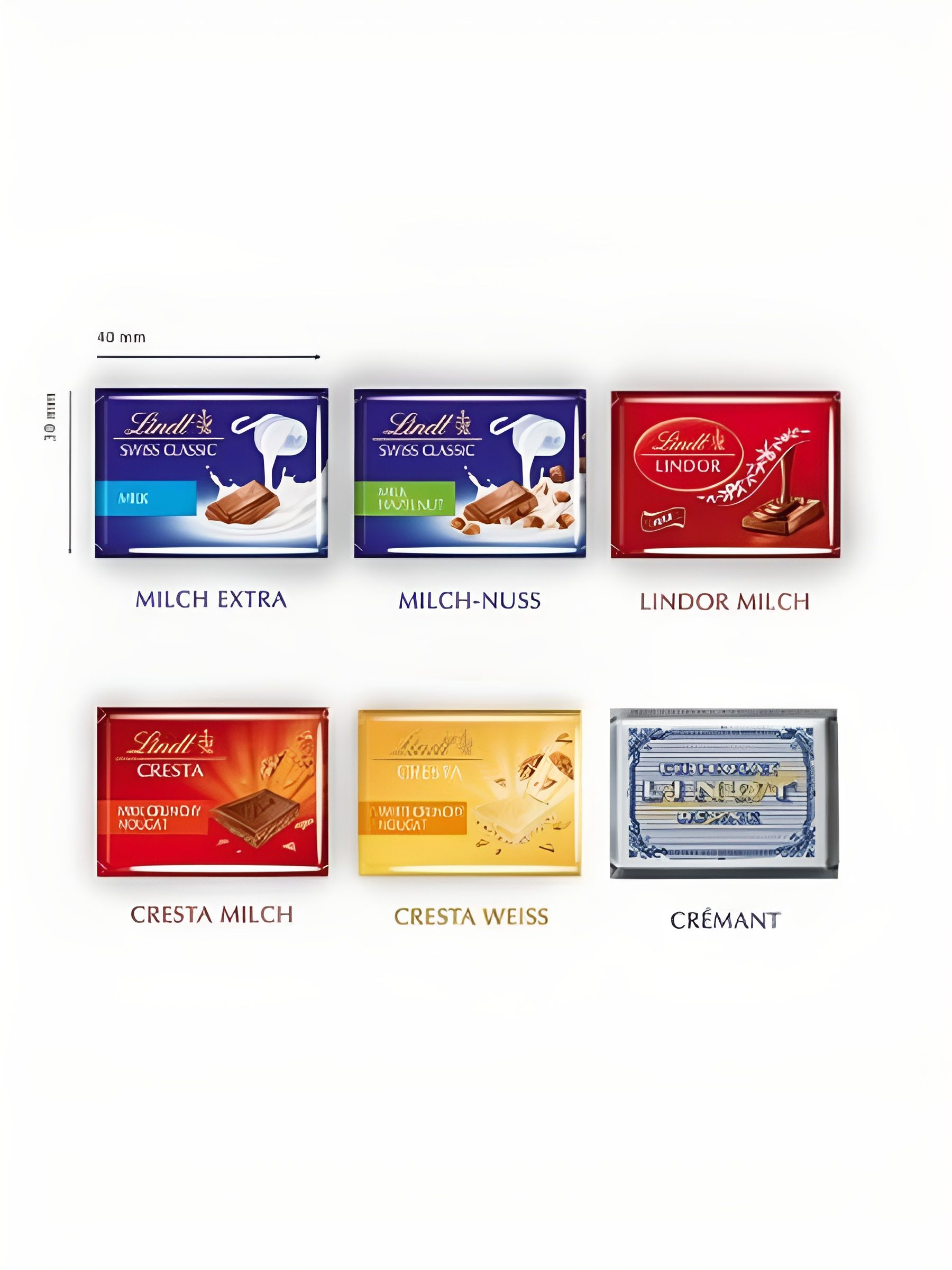 Набор ассорти шоколада Lindt Napolitains 500гр. 3 шт.
