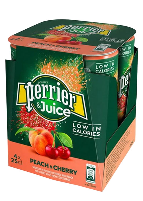 Perrier (Перье) 0.25л - "Персик-вишня"
