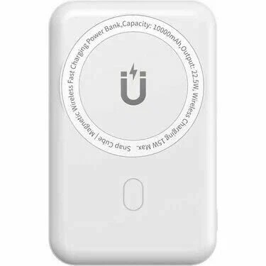 Внешний аккумулятор Wiwu Snap Cube Magsafe Power Bank 10000 mAh (Белый)