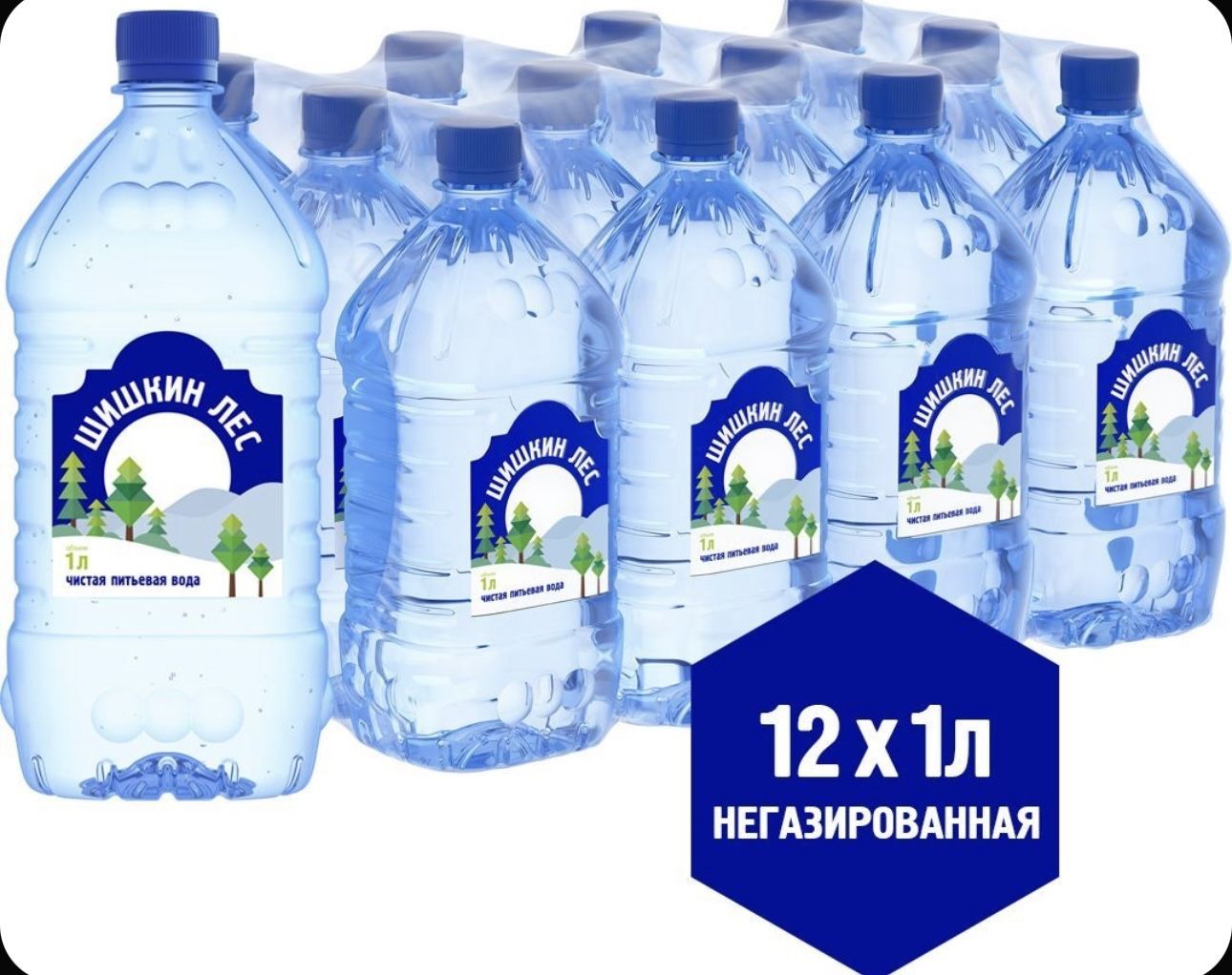 Шишкин лес Вода Питьевая Негазированная 1000мл. 12шт