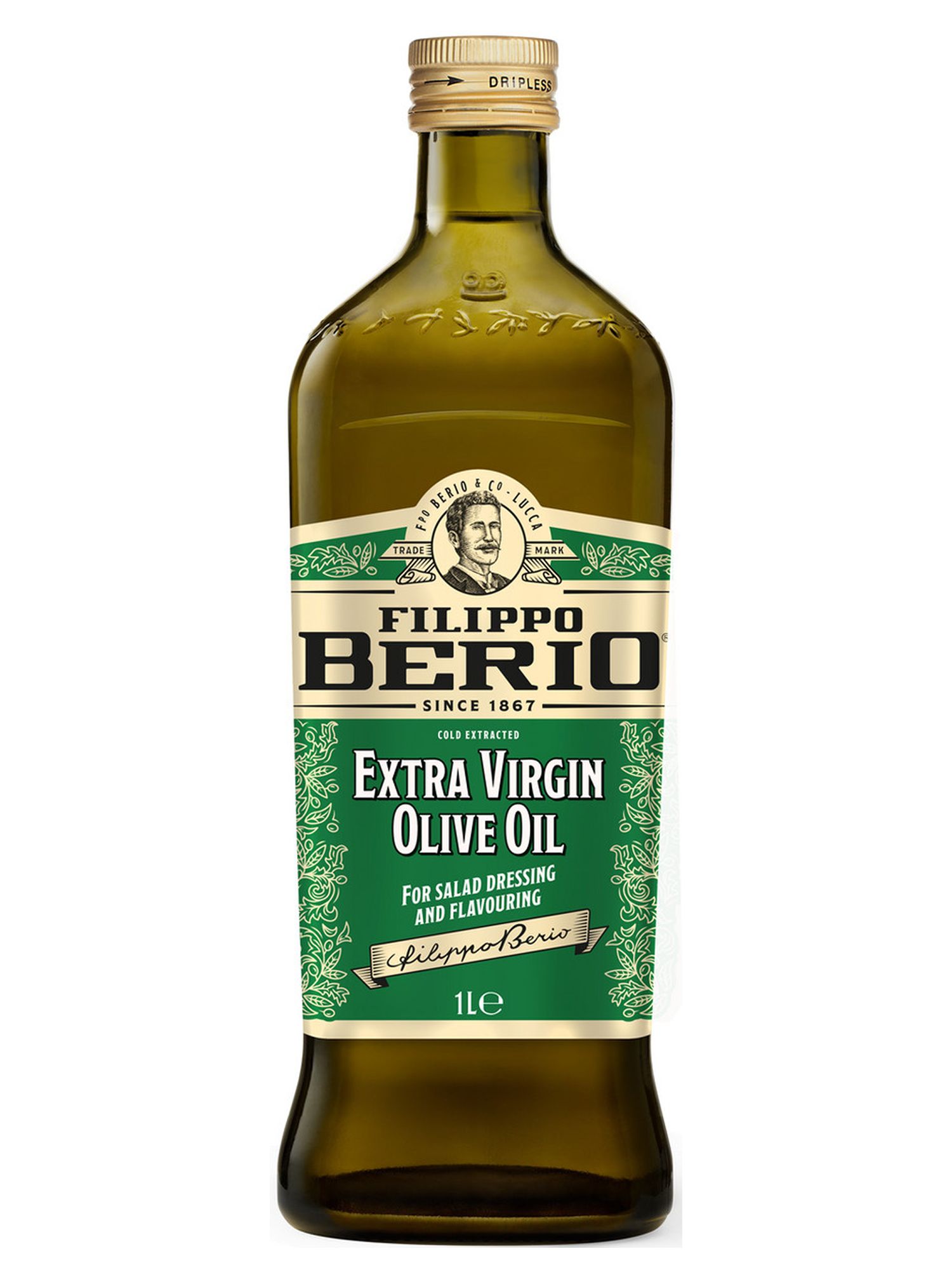 Масло оливковое Filippo Berio Extra Virgin нерафинированное, 1л х 12 шт.