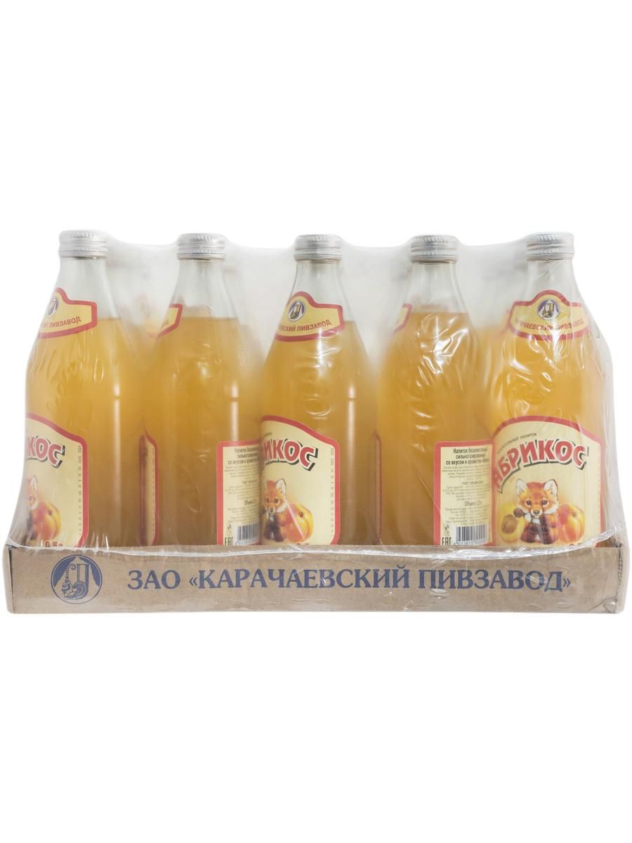 Лимонад Карачаевский (Лисенок) - вкус Абрикос 0,5л стекло (упаковка 0.5л х 20шт.)