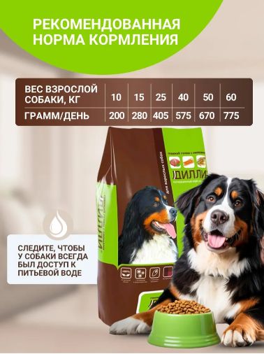 Корм сухой для собак Дилли / Говяжий гуляш с овощами, 14 кг