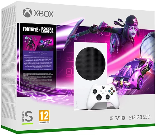 Игровая приставка Microsoft Xbox Series S 512GB SSD Fortnite + Rocket League (Белый, 512 ГБ)