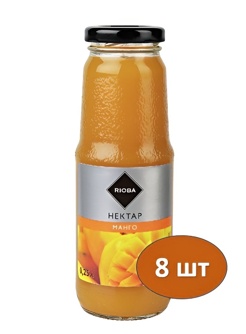 Нектар Манго RIOBA, 1л. Стекло. Упаковка 8 шт.