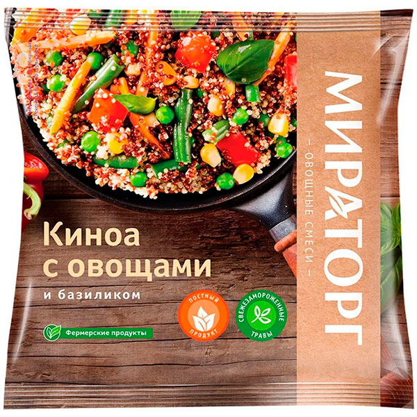 Смесь Мираторг киноа с овощами и базиликом 400 гр
