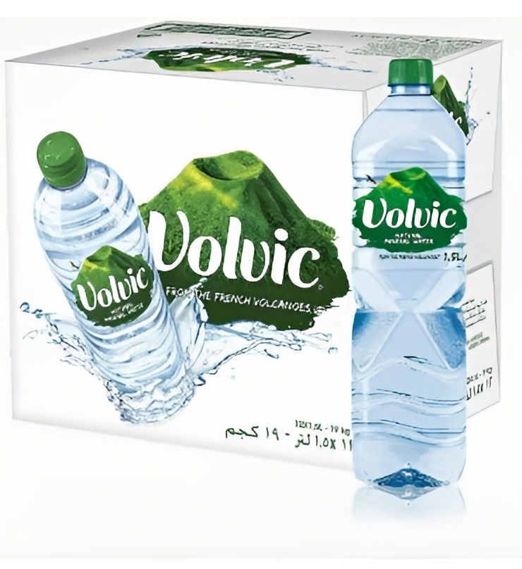 Вода Volvic, 1.5 л, негазированная, пэт, (упаковка 1.5л х 12шт.)
