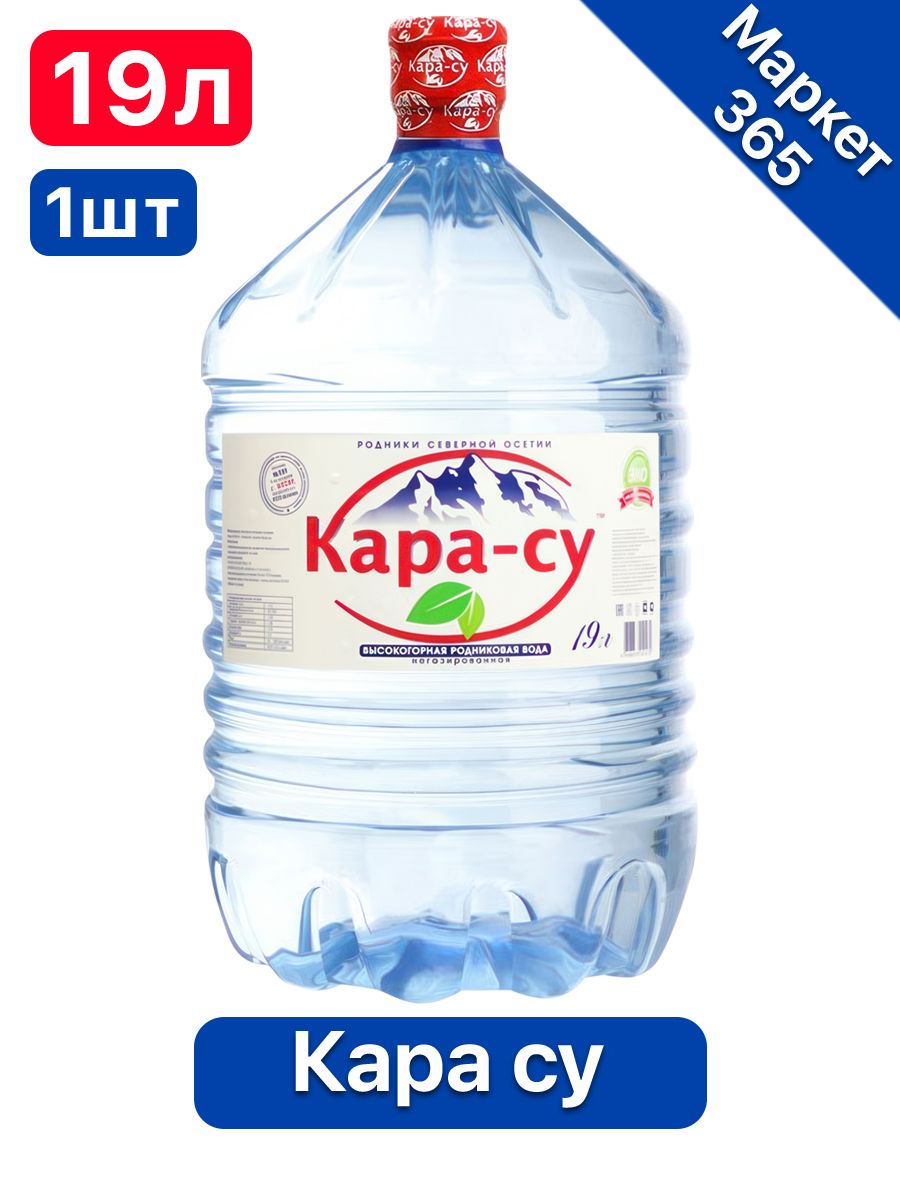 Вода питьевая Кара-Су 19л негазированная (бутыль одноразовая 1 шт.)