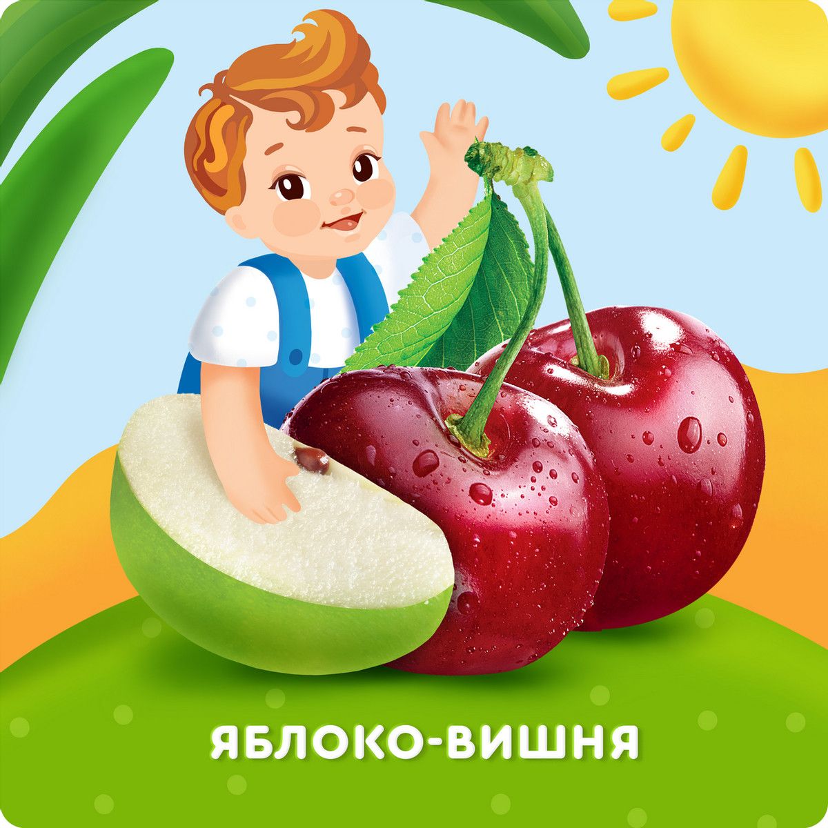 Напиток сокосодержащий детский Агуша Яблоко и вишня с 12 месяцев, 300мл (Упаковка 6 шт)